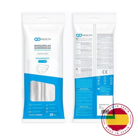 MASCARILLA IIR QUIRURGICA AZUL PACK 25 ESPAÑOLA