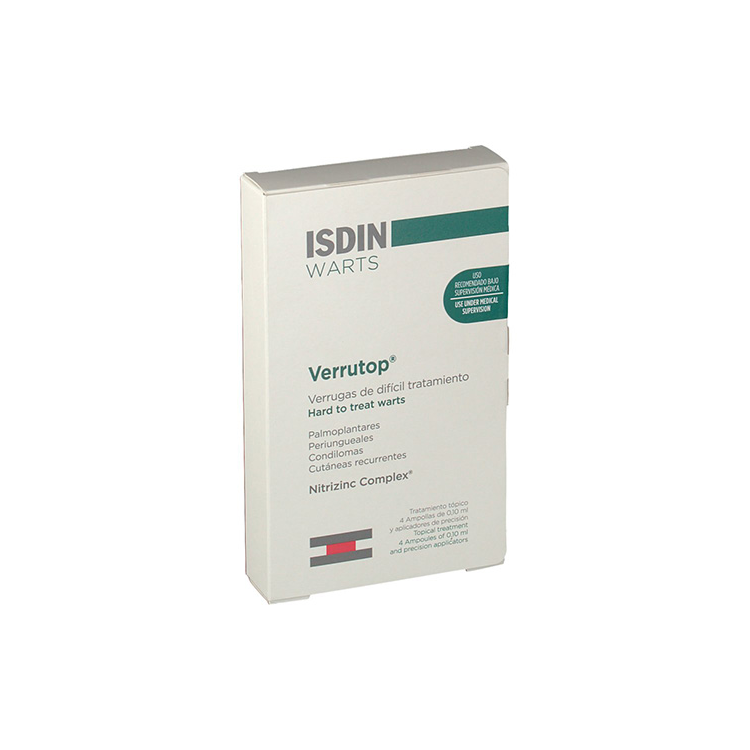 VERRUTOP ISDIN WARTS 4 AMPOLLAS Y APLICADORES 0,10 ml