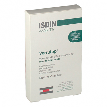 VERRUTOP ISDIN WARTS 4 AMPOLLAS Y APLICADORES 0,10 ml