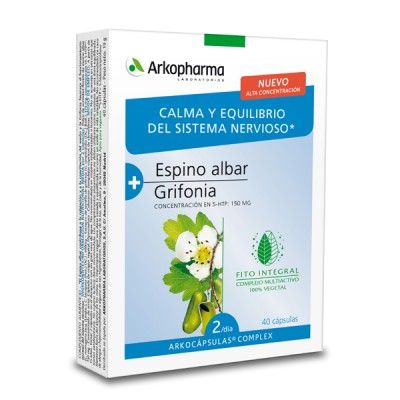 ARKOPHARMA ESPINO ALBAR Y GRIFONIA ARKOCAPSULAS COMPLEX 40 CAPSULAS