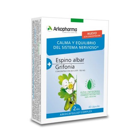 ARKOPHARMA ESPINO ALBAR Y GRIFONIA ARKOCAPSULAS COMPLEX 40 CAPSULAS