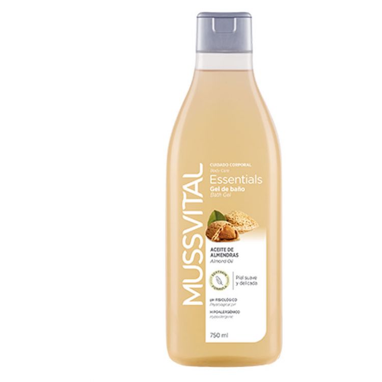 MUSSVITAL ESSENTIALS GEL DE BAÑO ACEITE ALMENDRA 1 ENVASE 750 ml