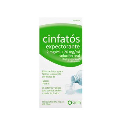 CINFATOS EXPECTORANTE 2 mg/ml + 20 mg/ml SOLUCION ORAL 1 FRASCO 200 ml (PET)