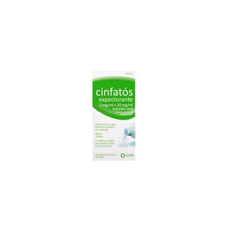 CINFATOS EXPECTORANTE 2 mg/ml + 20 mg/ml SOLUCION ORAL 1 FRASCO 200 ml (PET)