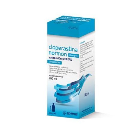 CLOPERASTINA NORMON EFG 3,54 mg/ml SUSPENSION ORAL 1 FRASCO 200 ml
