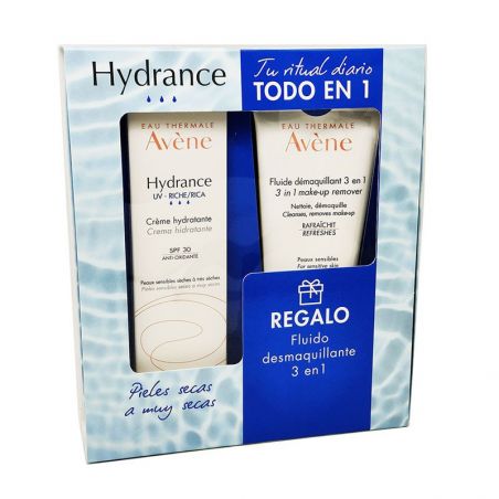 AVENE PACK AVENE HYDRANCE UV RICA SPF30 1X40 ML REGALO FLUIDO DESMAQUILLANTE