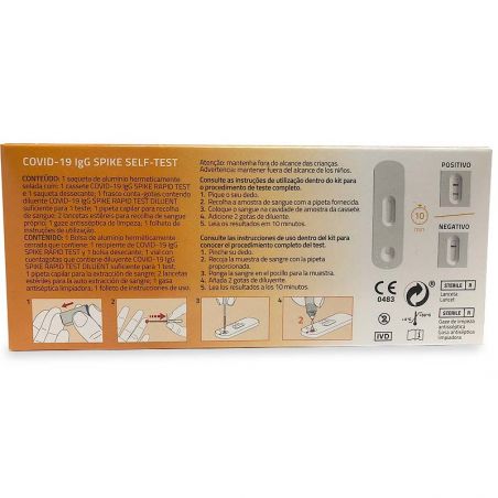 TEST ANTICUERPOS NEUTRALIZANTES AUTODIAGNOSTICO COVID-19 IGG SPIKE SELF-TEST 1 TEST