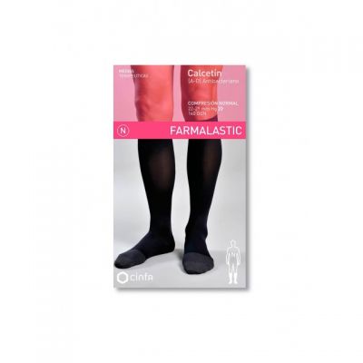 CALCETIN ANTI-OLOR (A-D) COMPRESION NORMAL FARMALASTIC 2 UNIDADES TALLA MEDIANA COLOR NEGRO