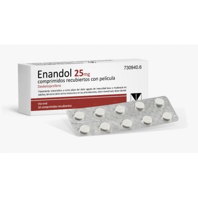 ENANDOL 25 mg 10 COMPRIMIDOS RECUBIERTOS