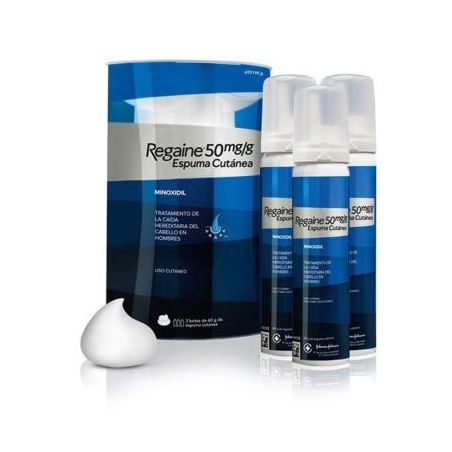 REGAINE 50 mg/g ESPUMA CUTANEA 3 TUBOS 60 g