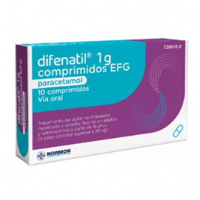 DIFENATIL 1 g 10 COMPRIMIDOS