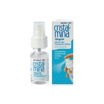 CRISTALMINA 10 mg/ml SOLUCION PARA PULVERIZACION CUTANEA 1 FRASCO 25 ml