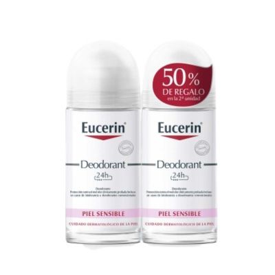 EUCERIN DUPLO DESODORANTE SENSIBLE 24H 2ª 50% ROLL-ON