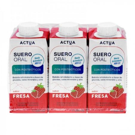 ACTUA SUERO ORAL FRESA 3x200ML