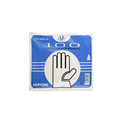 GUANTE PLASTICO SIN POLVO 100U