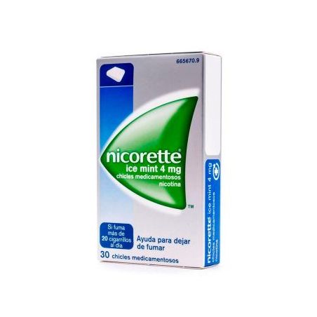 NICORETTE ICE MINT 4 mg 30 CHICLES MEDICAMENTOSOS