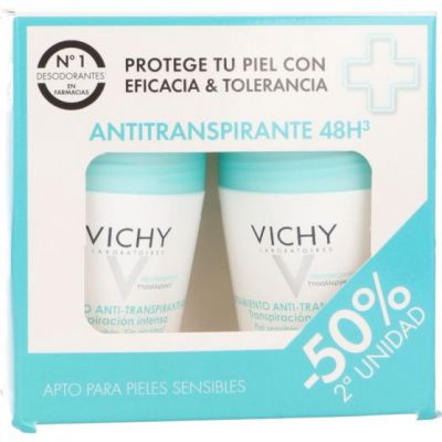 VICHY DESODORANTE DUPLO ANTITRANSPIRANTE 48H 2ª 50% 2X50ML