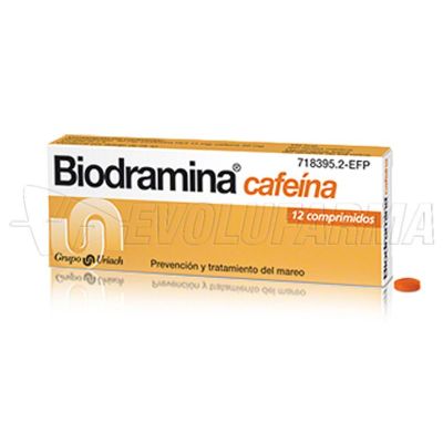BIODRAMINA CAFEINA 4 COMPRIMIDOS RECUBIERTOS
