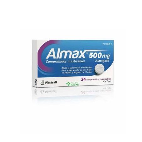 ALMAX 500 MG 24 COMPRIMIDOS MASTICABLES