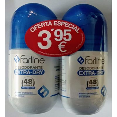 DUPLO DESODORANTE EXTRA-DRY FARLINE