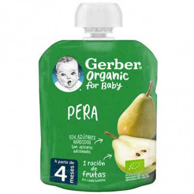 GERBER POUCH ORGANIC PERA 90GR