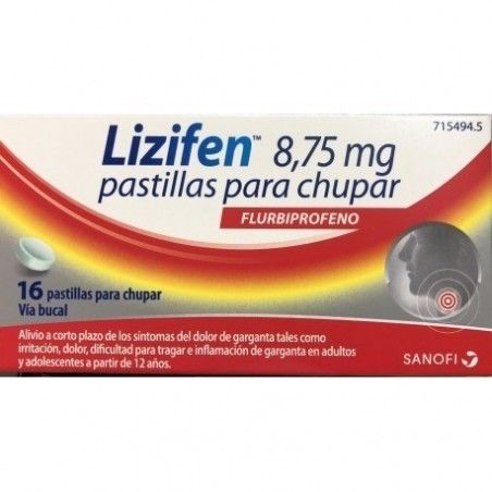 LIZIFEN 8,75 mg 16 PASTILLAS PARA CHUPAR (SABOR MENTA)