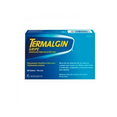 TERMALGIN GRIPE 650 mg/15,58 mg/4 mg 10 SOBRES GRANULADO PARA SOLUCION ORAL