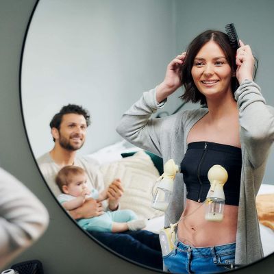 MEDELA SACALECHES DOBLE PORTATIL ELÉCTRICO SIN CABLE FREESTYLE HANDS -FREE