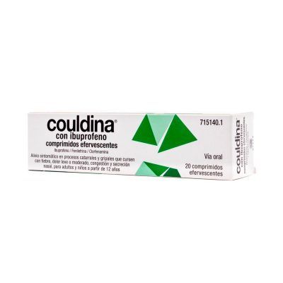COULDINA CON IBUPROFENO 400 mg/2 mg/7,5 mg 20 COMPRIMIDOS EFERVESCENTES