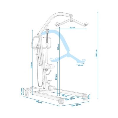 GRUA ELECTRICA MINI 150 KG TOTAL CARE