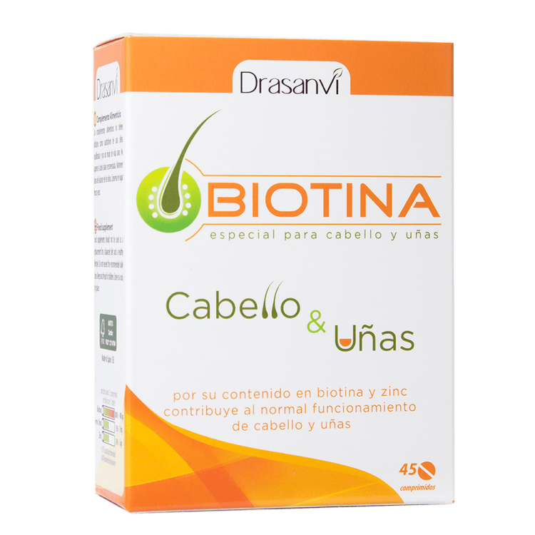 BIOTINA CABELLO & UÑAS DRASANVI 45 COMPRIMIDOS