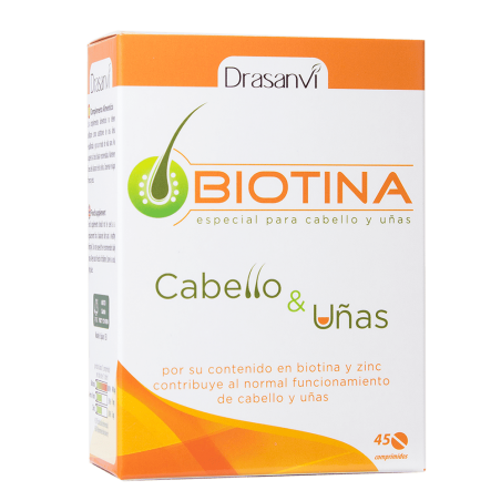 BIOTINA CABELLO & UÑAS DRASANVI 45 COMPRIMIDOS