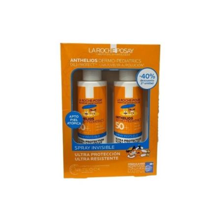 LRP PACK ANTHELIOS SPRAY PEDIATRICO INVISIBLE SPF50+ 2ª 40%DTO 2X200ML
