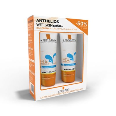 LRP PACK ANTHELIOS LOCION PEDIATRIC WET SKIN SPF50+ 2ª 40%DTO 2X200ML