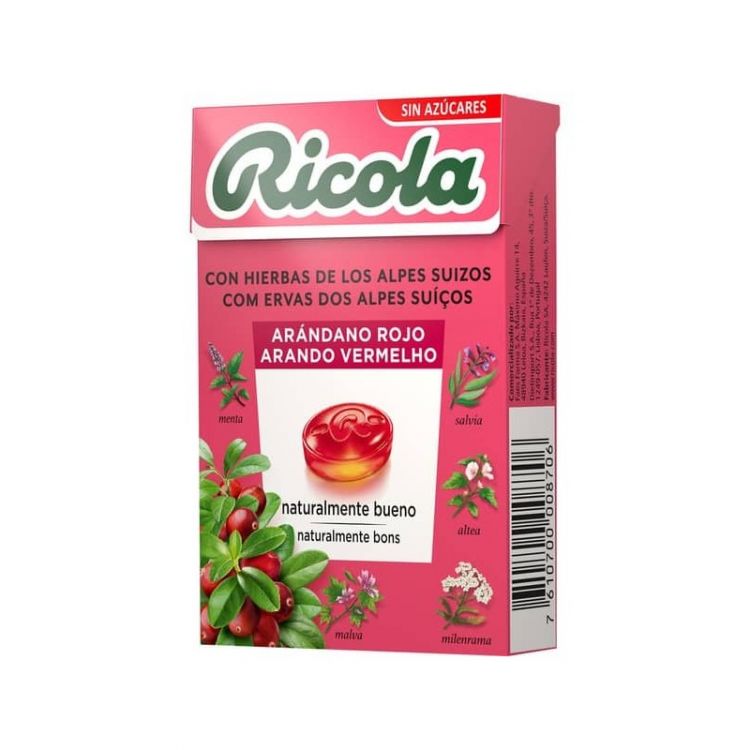 RICOLA BOLSA S/AZ ARANDANO 70G