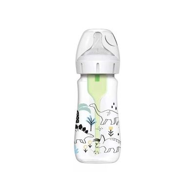 BIBERON BOCA ANCHA DINOSAURIO DR BROWN´S NATURAL FLOW 1 UNIDAD 270 ML