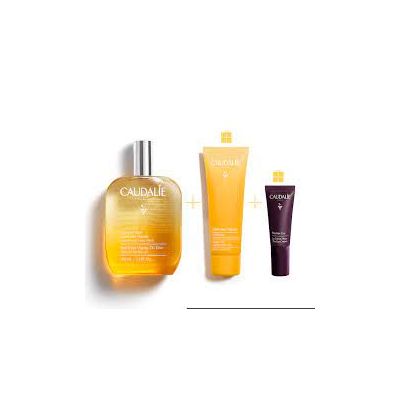 CAUDALIE COFRE ACEITE SOLEIL DES VIGNES+ GEL+CONTORNO OJOS 2855