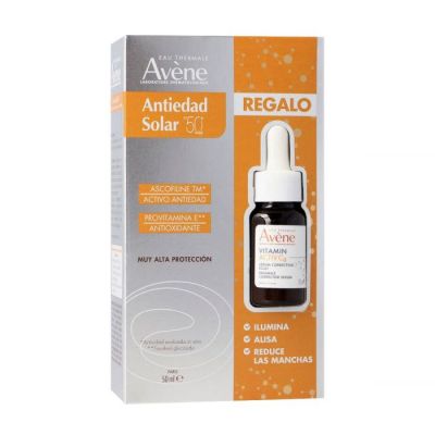 AVENE ANTIEDAD SOLAR SPF50+ 50ML +REGALO SERUM VITAMINA CG 10ML