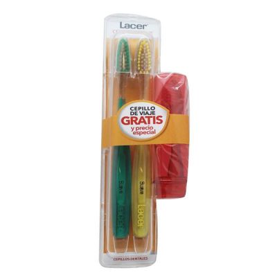 CEPILLO DENTAL ADULTO LACER 2 UNIDADES SUAVE DUPLO