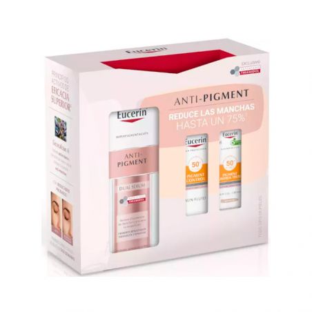EUCERIN COFRE ANTIPIGMENT DUAL SERUM 30ML+SUN PROTECT PIGMENT CONTROL SPF50+ +GEL LIMPIADOR