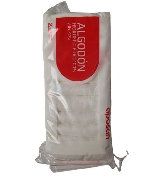 ALGODON HIDROFILO PURO 100% ZIG ZAG APOSAN BOTIQUIN 1 BOLSA 50 G