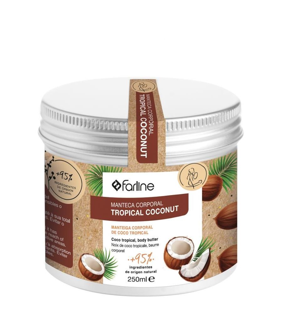 FARLINE MANTECA CORPORAL TROPICAL COCONUT 1 ENVASE 250 ML