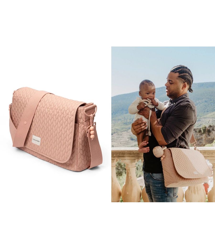 BOLSO MATERNIDAD BANDOLERA SUAVINEX 1 UNIDAD COLOR ROSA