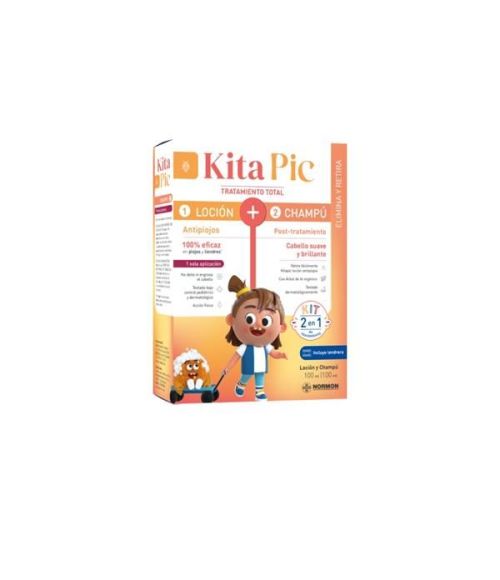 KITAPIC ANTIPIOJOS KIT 1 ENVASE CHAMPU 100 ML + 1 ENVASE LOCION 100 ML