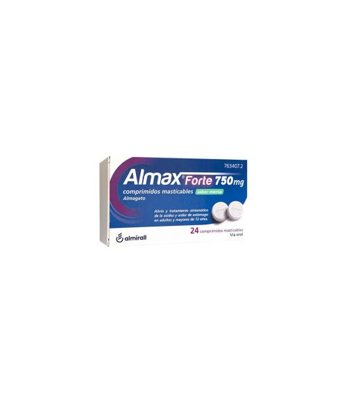 ALMAX FORTE 750 MG 24 COMPRIMIDOS MASTICABLES SABOR MENTA