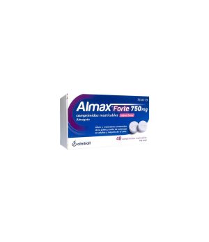 ALMAX FORTE 750 MG 48 COMPRIMIDOS MASTICABLES SABOR FRESA