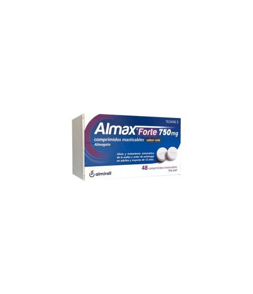 ALMAX FORTE 750 MG 48 COMPRIMIDOS MASTICABLES SABOR COLA