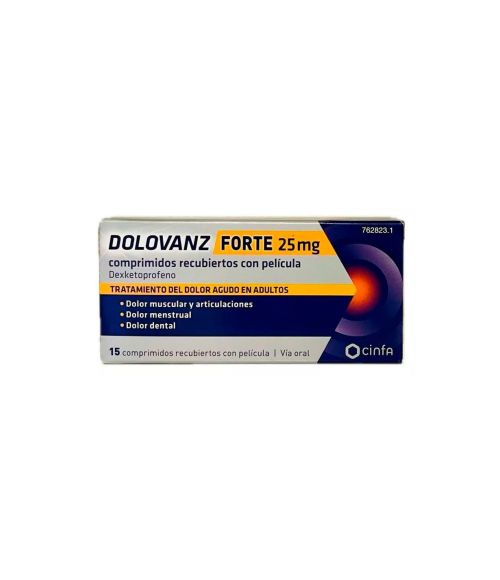 DOLOVANZ FORTE 25 mg 15 COMPRIMIDOS RECUBIERTOS