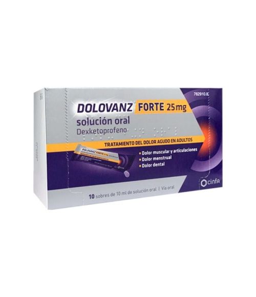 DOLOVANZ FORTE 25 MG 10 SOBRES SOLUCION ORAL