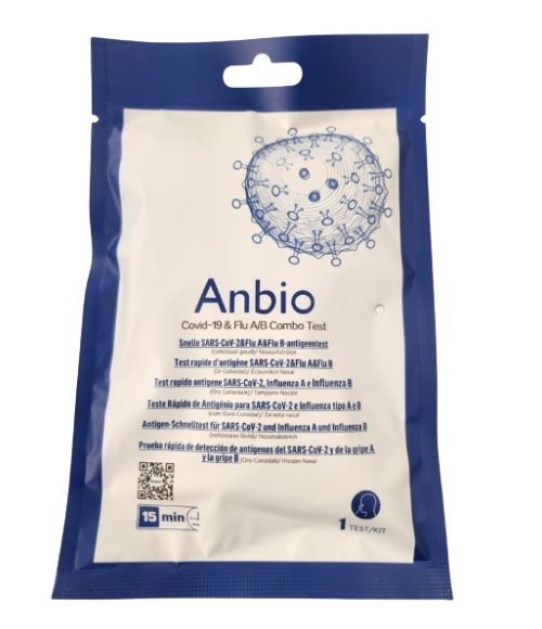 TEST NASAL GRIPE A/B 1 TEST ANBIO COMBINADO AUTODIAG SARS-COV-2
